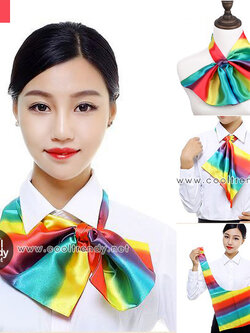 L66 ผ้าพันคอสำเร็จรูป ผ้ายูนิฟอร์ม uniform ผ้าไหมซาติน