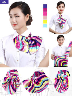 ผ้าพันคอยูนิฟอร์ม ผ้าพันคอสำเร็จรูป ผ้าไหมซาติน L20