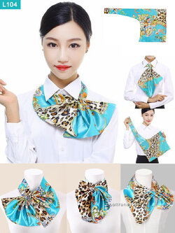 ผ้าพันคอสำเร็จรูป ผ้ายูนิฟอร์ม uniform ผ้าไหมซาติน : L104