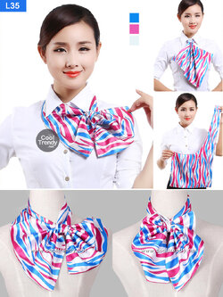 ผ้าพันคอสำเร็จรูป ผ้ายูนิฟอร์ม uniform ผ้าไหมซาติน : L35