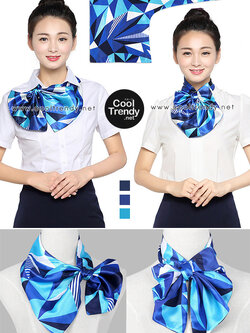 ผ้าพันคอสำเร็จรูป ผ้ายูนิฟอร์ม uniform ผ้าไหมซาติน : L91