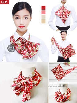 L241 ผ้าพันคอสำเร็จรูป ผ้ายูนิฟอร์ม uniform ผ้าไหมซาติน