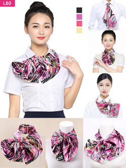 ผ้าพันคอสำเร็จรูป ผ้ายูนิฟอร์ม uniform ผ้าไหมซาติน : L80