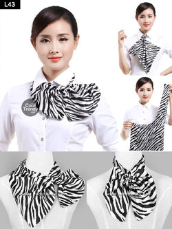 ผ้าพันคอสำเร็จรูป ผ้ายูนิฟอร์ม uniform ผ้าไหมซาติน : L43