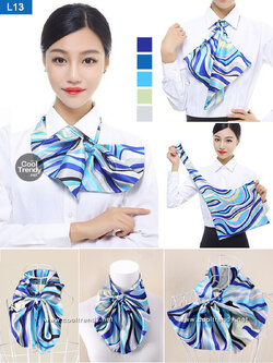 ผ้าพันคอยูนิฟอร์ม ผ้าพันคอสำเร็จรูป ผ้าไหมซาติน : L13