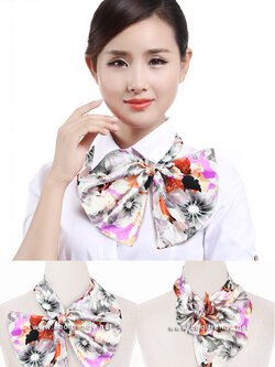 ผ้าพันคอสำเร็จรูป ผ้ายูนิฟอร์ม uniform ผ้าไหมซาติน : L137