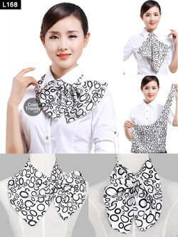 ผ้าพันคอสำเร็จรูป ผ้ายูนิฟอร์ม uniform ผ้าไหมซาติน : L168