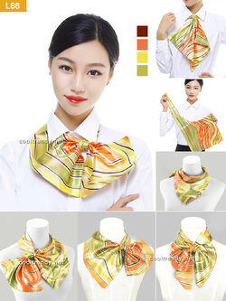 ผ้าพันคอยูนิฟอร์ม ผ้าพันคอสำเร็จรูป ผ้าไหมซาติน L86