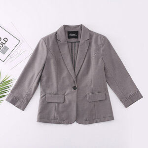 ★พร้อมส่ง★ เสื้อสูททำงาน อก 49 นิ้ว ปกเทเลอร์ แขนสามส่วน สีเทา #64